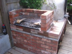 Pizza oven and outdoor cooking areas